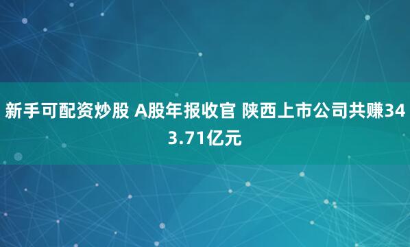 新手可配资炒股 A股年报收官 陕西上市公司共赚343.71亿元