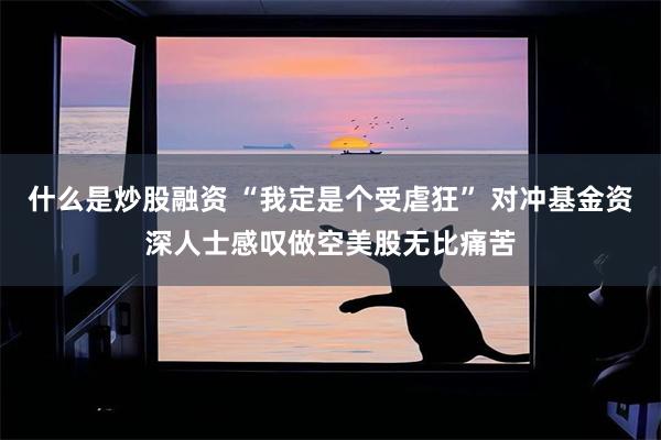 什么是炒股融资 “我定是个受虐狂” 对冲基金资深人士感叹做空美股无比痛苦