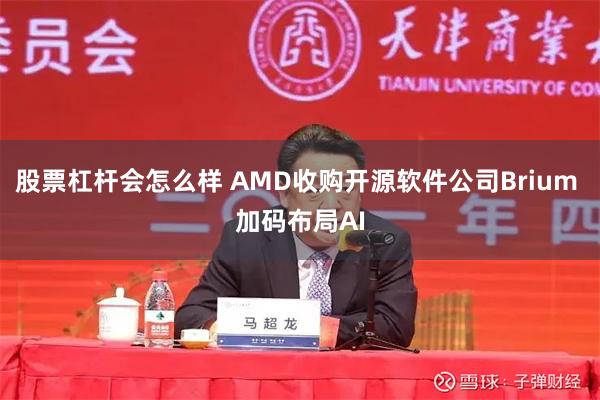 股票杠杆会怎么样 AMD收购开源软件公司Brium 加码布局AI